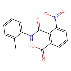 2-[(2-Methylphenyl)carbamoyl]-3-nitrobenzoic acid structure