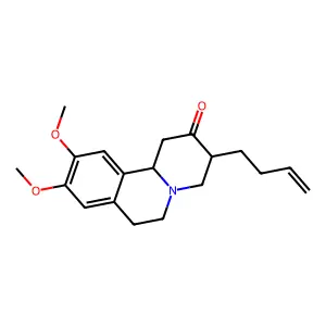 3-But-3-enyl-9,10-dimethoxy-1,3,4,6,7,11b-hexahydrobenzo[a]quinolizin-2-one structure