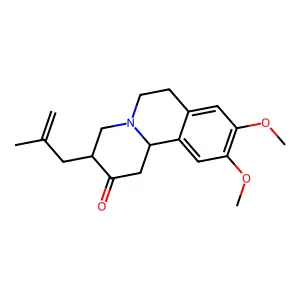 9,10-dimethoxy-3-(2-methylprop-2-enyl)-1,3,4,6,7,11b-hexahydrobenzo[a]quinolizin-2-one structure