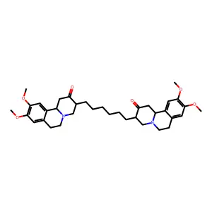 3-[6-(9,10-dimethoxy-2-oxo-1,3,4,6,7,11b-hexahydrobenzo[a]quinolizin-3-yl)hexyl]-9,10-dimethoxy-1,3,4,6,7,11b-hexahydrobenzo[a]quinolizin-2-one structure