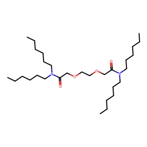 Acetamide, 2,2'-[1,2-ethanediylbis(oxy)]bis[N,N-dihexyl- structure