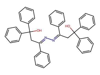 3,3'-hydrazine-1,2-diylidenebis(1,1,3-triphenylpropan-1-ol) structure