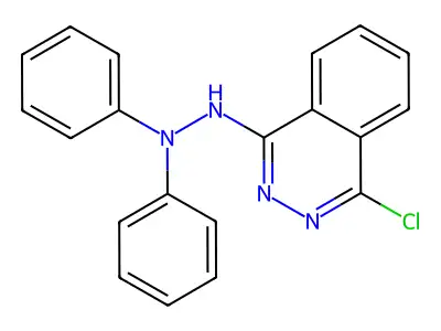 1(2H)-Phthalazinone, 4-chloro-, diphenylhydrazone structure