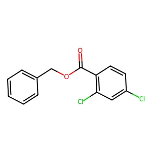Benzoic acid, 2,4-dichloro-, phenylmethyl ester structure