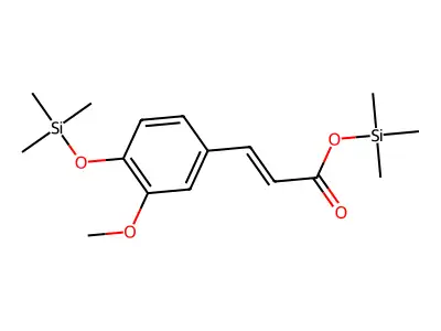 Ferulic acid, TMS structure