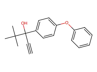 4,4-Dimethyl-3-(4-phenoxyphenyl)-1-pentyn-3-OL structure