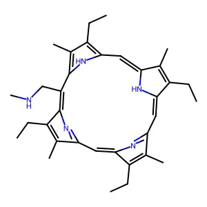 meso-Methylaminomethyletioporphyrin-1 structure