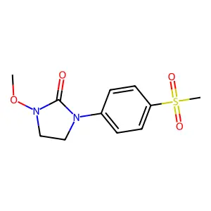 2-Imidazolidinone, 1-methoxy-3-[4-(methylsulfonyl)phenyl]- structure