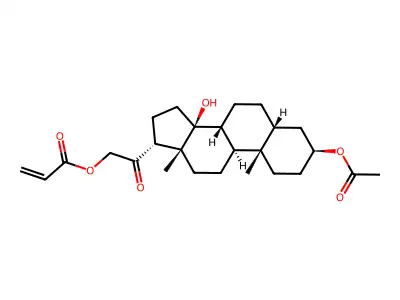 3-(Acetyloxy)-14-hydroxy-20-oxopregnan-21-yl prop-2-enoate structure