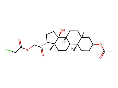 3-(Acetyloxy)-14-hydroxy-20-oxopregnan-21-yl chloroacetate structure