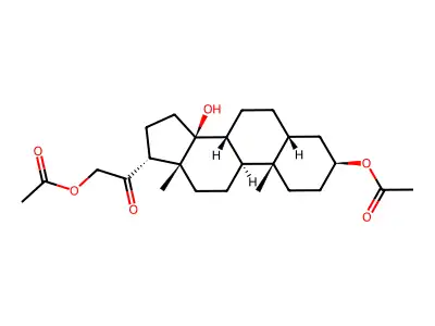14-Hydroxy-20-oxopregnane-3,21-diyl diacetate structure