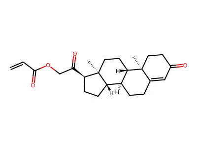 14-alpha,17-alpha-Pregn-4-ene-3,20-dione, 21-hydroxy-, acrylate structure