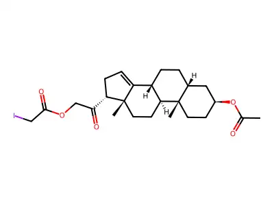 3-(Acetyloxy)-20-oxopregn-14-en-21-yl iodoacetate structure