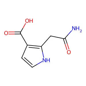 2-(2-amino-2-oxoethyl)-1H-pyrrole-3-carboxylic acid structure