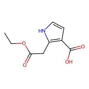 2-(2-ethoxy-2-oxoethyl)-1H-pyrrole-3-carboxylic acid structure