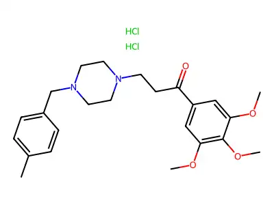 1-(m-Methylbenzyl)-4-(3,4,5-trimethoxybenzoylethyl)piperazine dihydrochloride structure