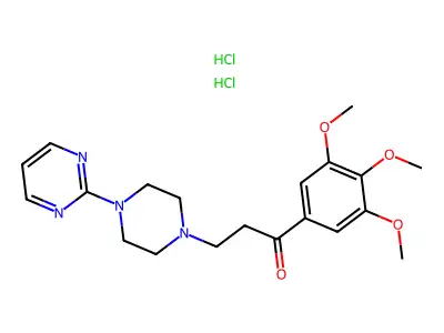 1-(2-Pyrimidyl)-4-(3,4,5-trimethoxybenzoylethyl)piperazine dihydrochloride structure