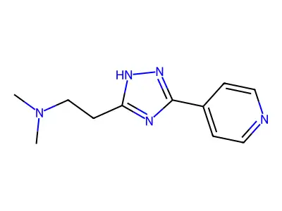 Pyridine, 4-(3-(2-dimethylaminoethyl)-5-(4H-1,2,4-triazolyl))- structure