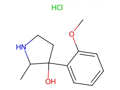 3-Pyrrolidinol, 3-(o-methoxyphenyl)-2-methyl-, hydrochloride structure