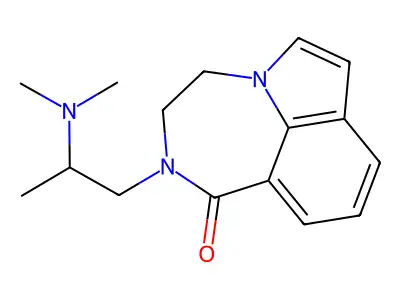 Pyrrolo(3,2,1-jk)(1,4)benzodiazepin-1(2H)-one, 2-(3-(dimethylamino)propyl)-3,4-dihydro- structure