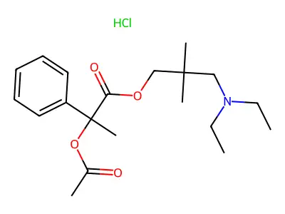 Acetyl-tropate du diethylamino-1 dimethyl-2,2 propanol-3 chlorhydrate [French] structure