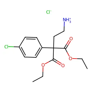 Diethyl (2-aminoethyl)(4-chlorophenyl)propanedioate--hydrogen chloride (1/1) structure