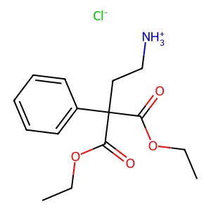 Diethyl (2-aminoethyl)(phenyl)propanedioate--hydrogen chloride (1/1) structure