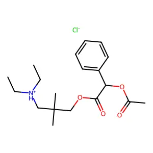 Mandelic acid, 3-(diethylamino)-2,2-dimethylpropyl ester, acetate, hydrochloride structure