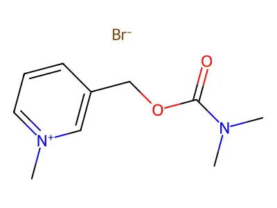 Pyridinium, 3-hydroxymethyl-1-methyl-, bromide, dimethylcarbamate structure