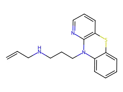 10H-Pyrido(3,2-b)(1,4)benzothiazine, 10-(3-(allylamino)propyl)- structure