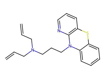 10H-Pyrido(3,2-b)(1,4)benzothiazine, 10-(3-(diallylamino)propyl)- structure