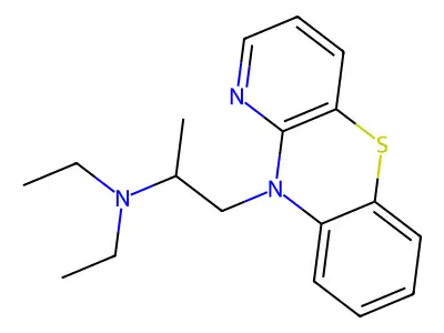 10H-Pyrido(3,2-b)(1,4)benzothiazine, 10-(2-(diethylamino)propyl)- structure