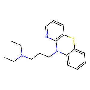 10H-Pyrido(3,2-b)(1,4)benzothiazine, 10-(3-(diethylamino)propyl)- structure
