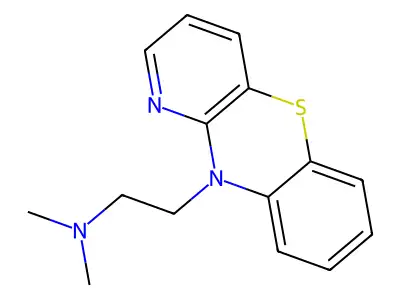10H-Pyrido(3,2-b)(1,4)benzothiazine, 10-(2-(dimethylamino)ethyl)- structure