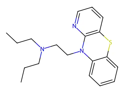 10H-Pyrido(3,2-b)(1,4)benzothiazine, 10-(2-(dipropylamino)ethyl)- structure