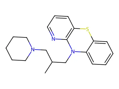 10H-Pyrido(3,2-b)(1,4)benzothiazine, 10-(2-methyl-3-piperidinopropyl)- structure