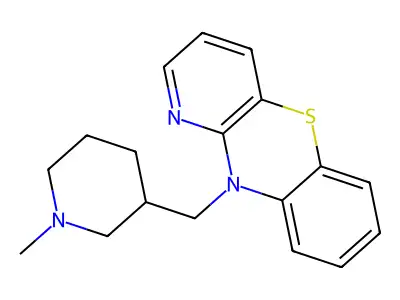 10H-Pyrido(3,2-b)(1,4)benzothiazine, 10-((1-methyl-3-piperidyl)methyl)- structure