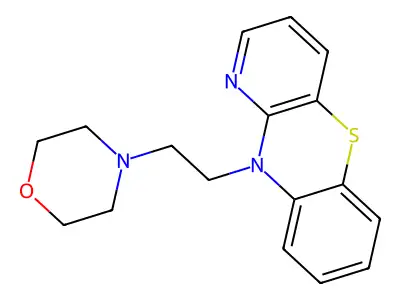 10H-Pyrido(3,2-b)(1,4)benzothiazine, 10-(2-morpholinoethyl)- structure