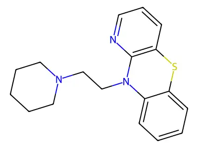 10H-Pyrido(3,2-b)(1,4)benzothiazine, 10-(2-piperidinoethyl)- structure