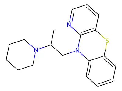 10H-Pyrido(3,2-b)(1,4)benzothiazine, 10-(2-piperidinopropyl)- structure