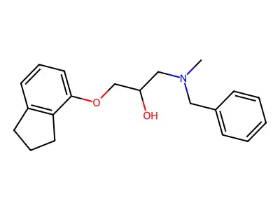 2-Propanol, 1-(N-benzyl-N-methylamino)-3-(4-indanyloxy)- structure