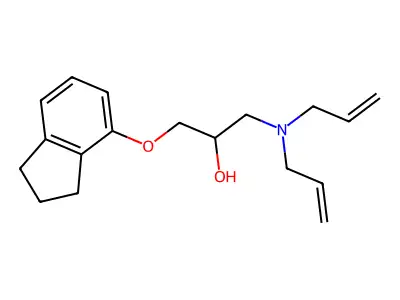 2-Propanol, 1-(diallylamino)-3-(4-indanyloxy)- structure