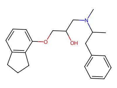 2-Propanol, 1-(4-indanyloxy)-3-(N-methyl-N-(alpha-methylphenethyl)amino)- structure