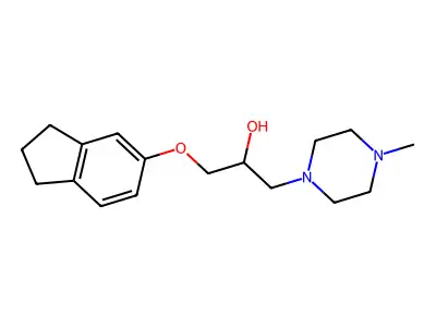 1-(5-Indanyloxy)-3-(4-methylpiperazinyl)-2-propanol structure