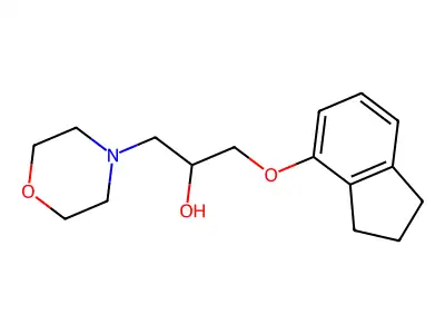 2-Propanol, 1-(4-indanyloxy)-3-morpholino- structure
