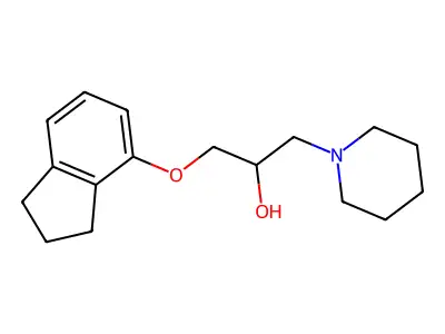 2-Propanol, 1-(4-indanyloxy)-3-piperidino- structure