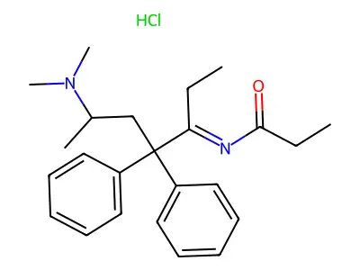 N-(6-(Dimethylamino)-4,4-diphenyl-3-heptylidene)propionamide hydrochloride structure