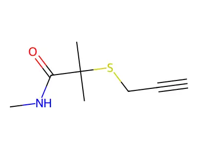Propionamide, N,2-dimethyl-2-(2-propynylthio)- structure