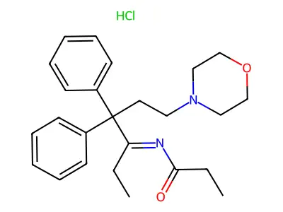 N-(4,4-Diphenyl-6-morpholino-3-hexylidene)propionamide hydrochloride structure