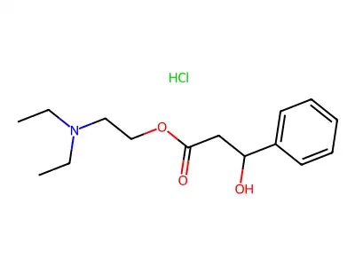 2-(Diethylamino)ethyl 3-hydroxy-3-phenylpropanoate--hydrogen chloride (1/1) structure